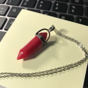 Red stone necklace